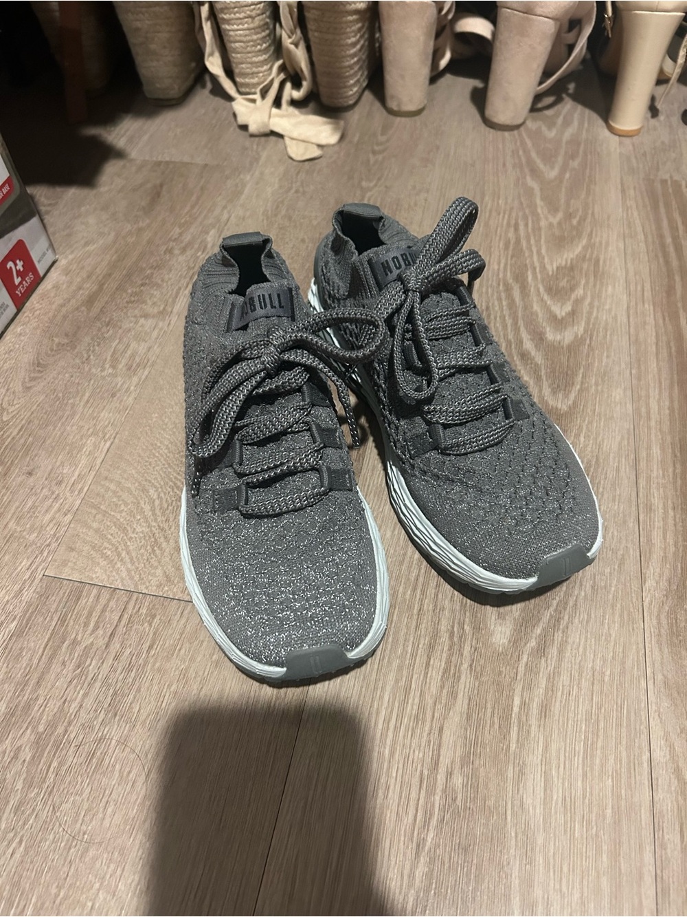 NOBULL Charcoal Knit Runner Lace-Up Sneakers